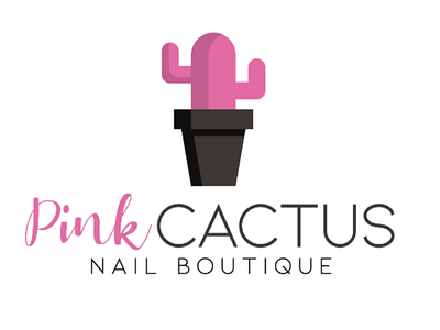 Pink Cactus - Logo concept cactus cute graphic design illustrator logo concept logo design pink typography