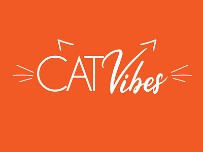 Cat Vibes - Logo concept cat cute design graphic design graphism illustrator logo logo concept logo design typography