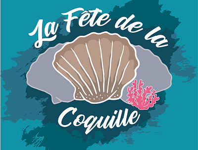 Fête de la coquille graphic design graphism illustration illustrator sea seashell typography vector