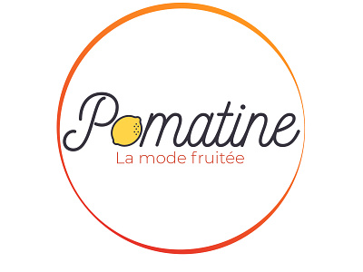 Pomatine - Logo concept adorable cute design fashion fruits graphic design graphism illustration illustrator logo logo concept logo design lovely typography
