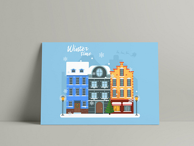 Winter city - Illustration