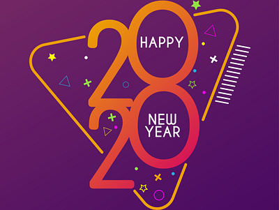 Happy new year 2020 ! graphic design graphism illustration illustrator typography vector