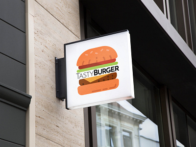 TastyBurger - Logo Concept branding burger design fastfood graphic design graphism illustrator logo logo concept logo design typography