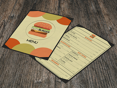 TastyBurger - Menu concept