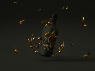 Genius Olive Oil 3d art cinema4d design food gold illustration industrial istanbul modelling octane oil