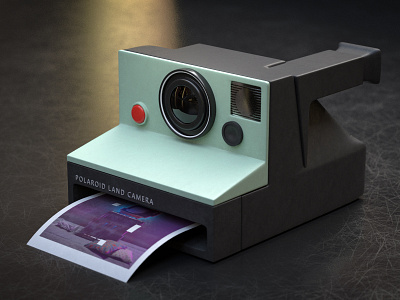 Polaroid Camera and Card CGI 3d art cinema4d design illustration industrial istanbul modelling photography polaroid retro
