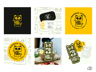 DLC 4: Panda Logo Concept - Bamboo Ramen branding colorful design design art graphic design illustration logo typography vector