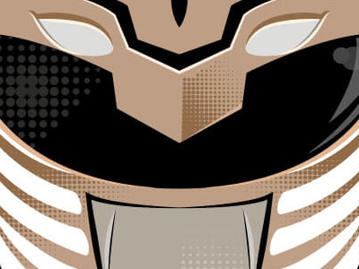 White Ranger icon art illustration power rangers vector