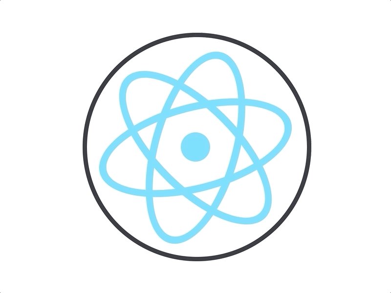 React Logo – Animation animation atom blue circle css css animation design icon logo pulse react spin web