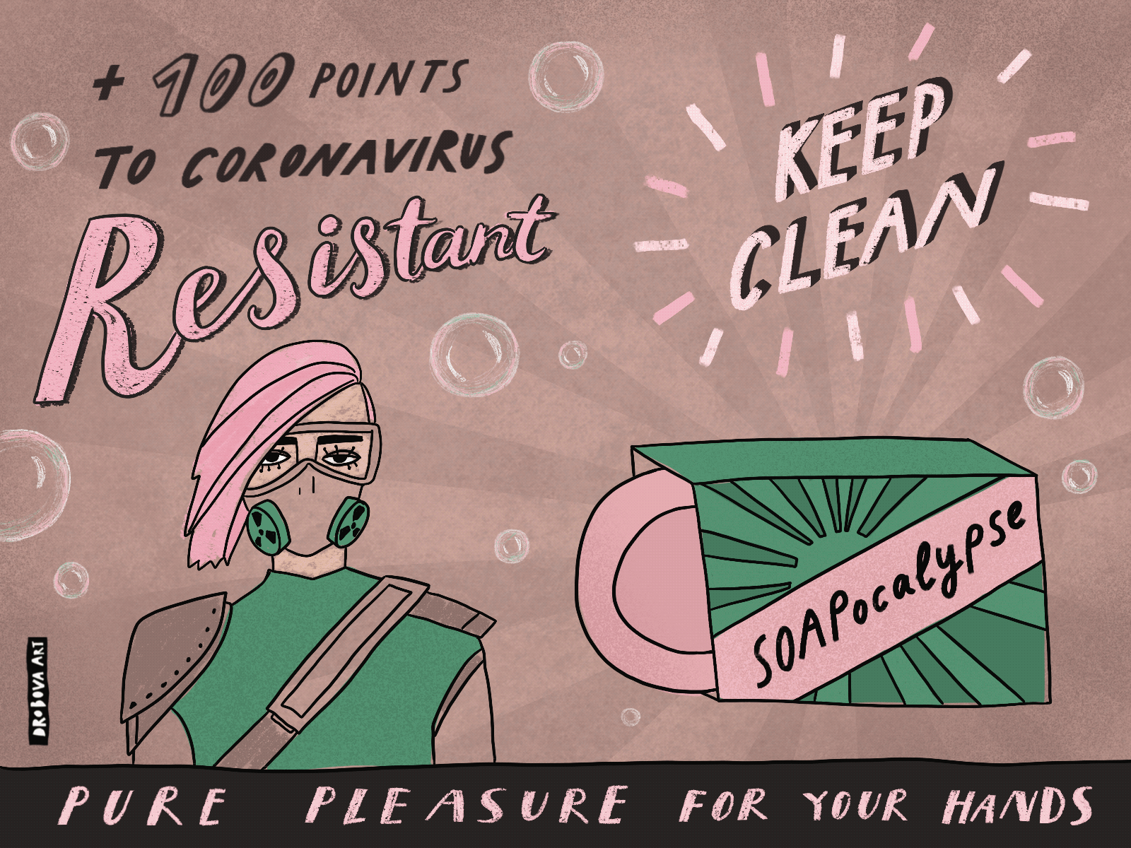 SOAPocalypse animated animation gif girl hand drawn illustration lettering motivation people poster