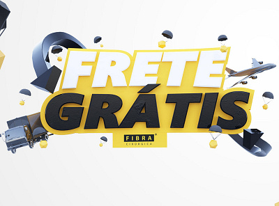 Free Shipping - Fibra Cirúrgica 3d branding brasil brazil brazillian campaign design graphic design marketing