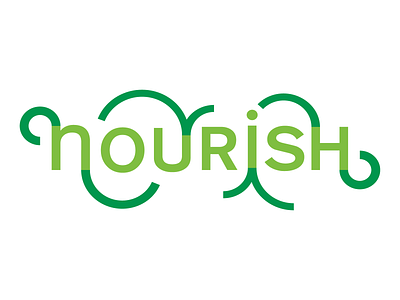 Nourish Logotype branding design greenery healthy illustration logo logotype newsletter nourish