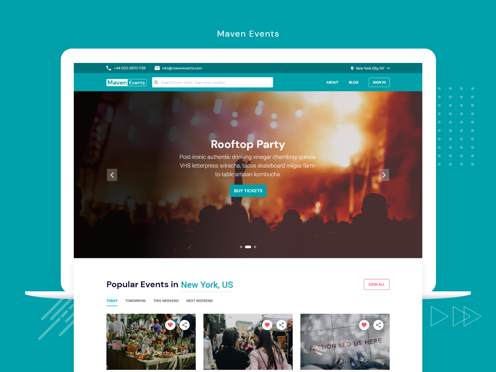 Maven Events - Events Ticket Booking by Secretspirit Solutions on Dribbble