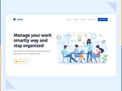 Landing Page | Task Management Tool branding design home page design idea inspiration landing page management task management trending ui ui design web design website design