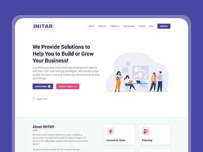 INITAR - IT Firm - Homepage Design