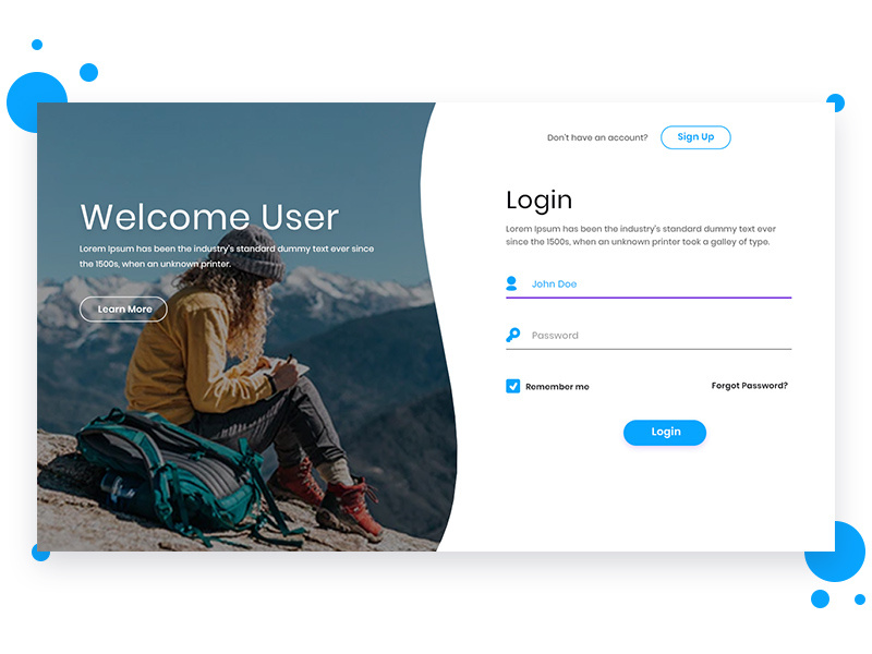 Login page design idea inspiration creative web design login
