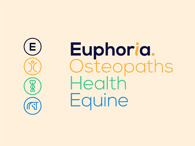Euphoria Osteopaths Logos branding design logo typography
