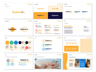 Euphoria Osteopaths brand outline branding design logo typography