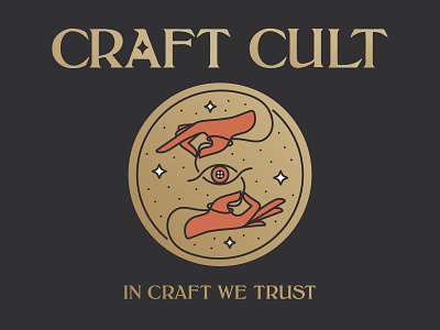 Craft Cult emblem bag branding cosmic craft cult illustration illustrator line art logo occult sex tarot typography uk vector