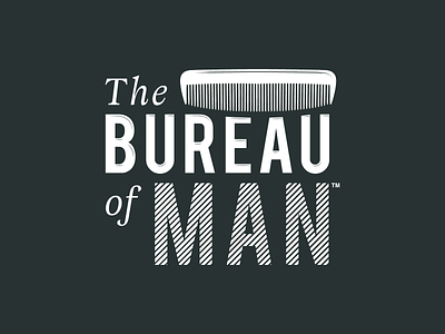 Bureau of Man barber barbershop branding design hairdressing illustrator logo typography
