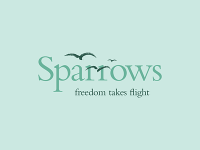 Sparrows branding charity design illustration illustrator line art logo refugees sparrows support typography women