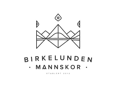 Birkelunden Mannskor Logo choir logo mountains norway