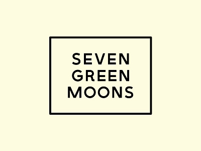 Seven Green Moons Logo branding graphic design lettering logo simple typography