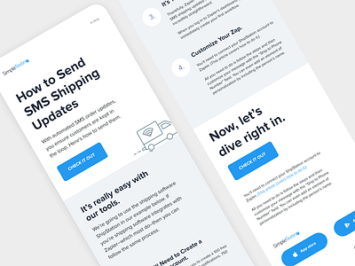 Email and ad design prototype for Simple Texting