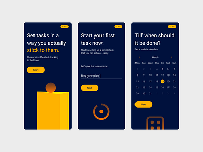 Task management app onboarding exploration app branding design flat illustration logo minimal ui ux vector