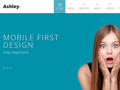 Ashley website template bootstrap corporate little neko neko one page portfolio web design