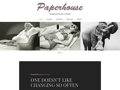 Paperhouse Retro skin design little neko paperhouse portfolio theme themeforest web design website wordpress