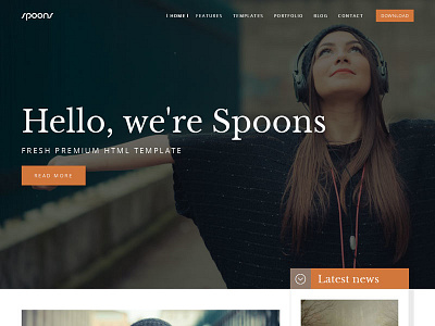 Spoons HTML template html template theme web design website
