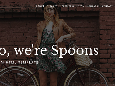 One Page HTML one page parallax spoons template web design website