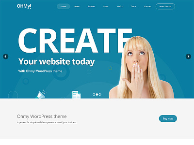 Ohmy WordPress Theme - One Page version business envato little neko theme themeforest web design wordpress