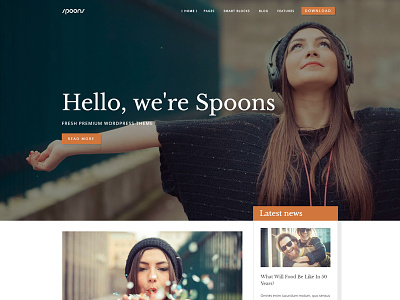 Spoons WordPress Theme business envato little neko theme themeforest ui ux web design wordpress
