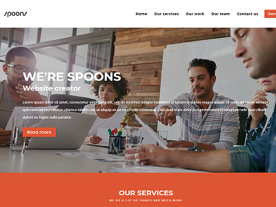 Spoons WordPress Boxed business envato little neko theme themeforest ui ux web design wordpress