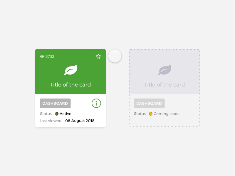 Cards interactions animation cards components date design system details dropdown interaction motion status styleguide tile