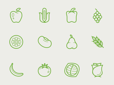 Vegetables and Fruits fruits icon icons ios set vegetables