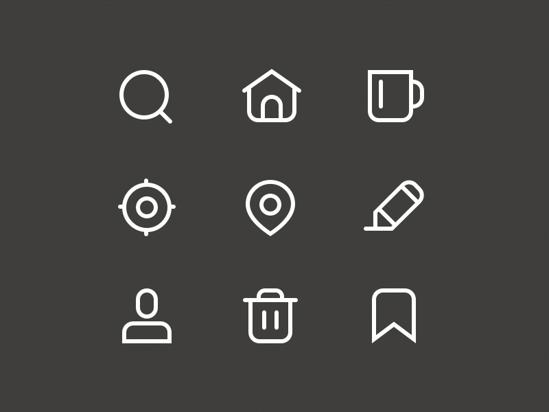 iFood - Icons guide icons inspiration typeface