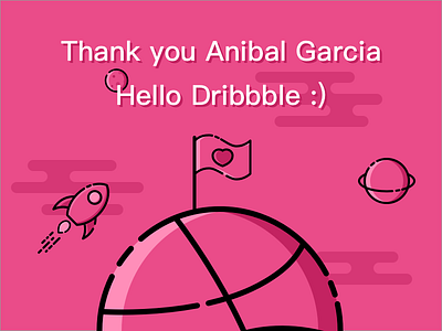Hello Dribbble :) debut invite ui ux