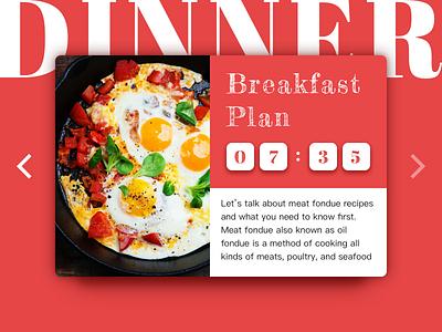 Breakfast plan