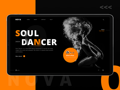 Soul Dancer clean clear dance design flat grid ipad simple ui ux web