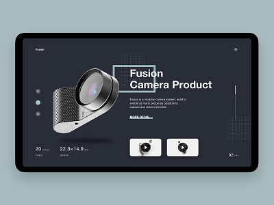 Fusion Camera app clean clear design fashion flat grid simple ui ux web website