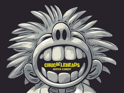 Chuckleheads Laughing Kid branding design logo