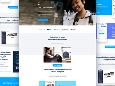 Conversation Platform Landing Page cro design flat landing page saas ux web web desgin website