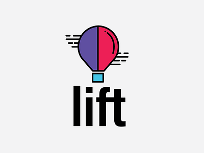 Lift Logo adobe illustrator dailylogochallenge graphic design graphic design logo hot air ballon logo vector