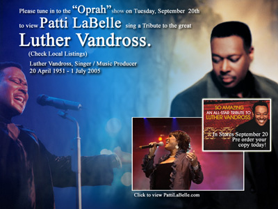 Sandy Rowley Oprah Winfrey Luther Vandross branding design web