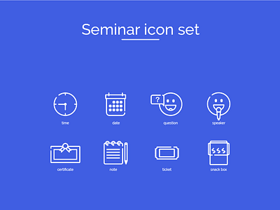 Seminar icon set button icon icon pack icon set iconography icons iconset line outline system icon ui user interface ux