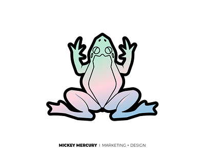 025/100 Marks | Rare Amphibian animal branding frog geometric gradient graphic design illustration logo logo design mickey mercury vector