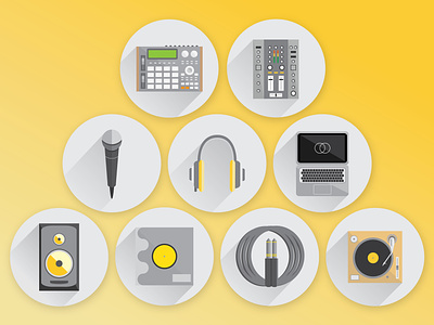 Audio Phile audio gear concept flat design gradient graphic design illustration web